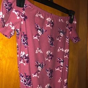 Pink floral sleeveless body suit🌸🌷